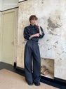 Three-dimensional Structure Metal Buckle Denim Shirt Ruoshuai High Sense Suit