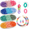 30pcs/lot Colorful Acrylic Link Chain Clasp Open Buckle Beads For Jewelry Making  DIY Necklace Clothing Bag Chains Accessories