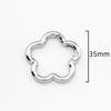 5pcs Flower Metal Lobster Claw Clasps Swivel Lanyards Trigger Snap Hooks Strap Connector for Bag Key Chains Rings Jewelry Making