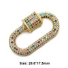JUYA Luxury Pave Zircon Carabiner Clasps Spiral Lock Fastener Full Diamond Charms For DIY Fashion Jewelry Supplies Accessories