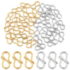 30pcs/Lot 7x13mm Chic Letter S Buckle Clasps DIY Necklace Gold Plated Stainless Steel Clasp Hooks Connectors for Jewelry Making