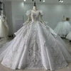 Hochzeitskleid Damen Long Sleeve Sweetheart Wedding Dress Keyhole Back Bow Beading Crystal Embroidery Ball Gown Bridal Dress