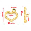 2 Sets Stainless Steel OT Clasp Heart Toggle Clasps Buckle Connector for Necklaces Bracelets Hook DIY Jewelry Making Accessories