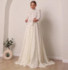 Allure Bridals Brautkleid Spitze Stehkragen Lange Ärmel A-Linie Bodenlang Brautkleid Vestidos de novia Arab Robes de mariée 