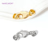 18K Gold Plated Brass Lobster Clasps Connector,Jewellery End Caps Fastener Clasp For DIY Bracelet Jewelry Making Accessories