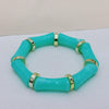European And American Bamboo Tube Beads Women's Fashion Colored Beads Acrylic Bracelet