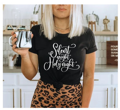 Weihnachtsshirt, Oh Holy Night Shirt, True Christmas Shirt, Frauen Weihnachten, christliches Weihnachtsshirt, Weihnachtsgeschenk, Weihnachtslied Shirt