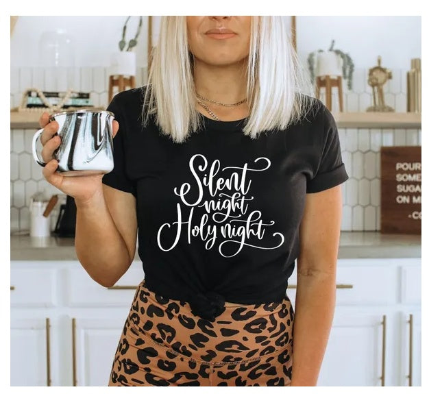 Weihnachtsshirt, Oh Holy Night Shirt, True Christmas Shirt, Frauen Weihnachten, christliches Weihnachtsshirt, Weihnachtsgeschenk, Weihnachtslied Shirt