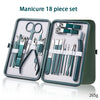 Ouriner 6–18-teiliges tragbares Maniküre-Set, Pediküre-Set, leuchtend schwarzes Nagelknipser-Set, Körperpflege-Tools, Augenbrauenschere