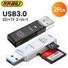 2 in 1 USB 3.0 Kartenleser Micro TF SD Kartenleser USB Adapter High Speed ​​Kartenleser TF Speicherkarte für PC Laptop Zubehör 