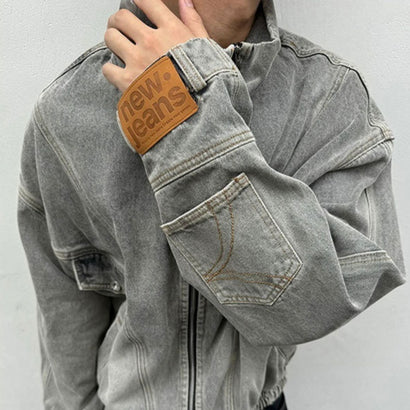 Niche Design Boxy Style Top Stand Collar Baggy Coat