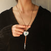 European And American Retro Turquoise Cross Necklace