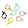 5Pcs/Lot Swivel Flower Shape Snap Hook Trigger Clips Buckles For DIY Keychain Lobster Clasp Hooks Necklace Jewelry Supplies