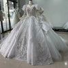 Hochzeitskleid Damen Long Sleeve Sweetheart Wedding Dress Keyhole Back Bow Beading Crystal Embroidery Ball Gown Bridal Dress