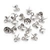 30pcs Screw Eyes Bails Top Drilled Beads End Caps Stainless Steel DIY Charms Connectors Jewelry Making Findings Accessories