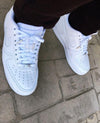 Men's Casual Shoes - White Synthetic with TPR Sole