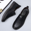 Men's Casual Synthetic Loafers - Black Slip-On Shoes