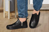 Trendy Men's Casual Slip-On Shoes - Black Synthetic with PVC Sole