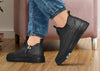 Trendy Men's Casual Slip-On Shoes - Black Synthetic with PVC Sole