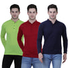 Cotton Blend Full Sleeves Trendy Tshirt For Men's (Pack of 3)