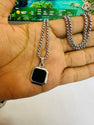 Pentagon Shape Silver Chain with Pendant