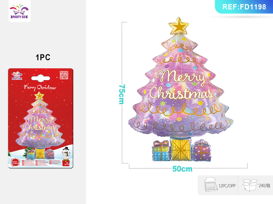 Weihnachtsgeschenkbox Weihnachtsbaum Aluminiumfolie Ballon