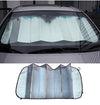 Front and Rear Foldable Car Sunshade (Silver)