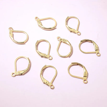 30pcs 14x12mm 15x10mm No Fade Stainless Steel French Lever Earring Hooks Clips DIY Earwire Earrings Jewelry Findings Accessories