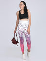 Women's 4 Way Lycra Stretch Leggings - Multicolor, Graphic Print