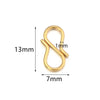 30pcs/Lot 7x13mm Chic Letter S Buckle Clasps DIY Necklace Gold Plated Stainless Steel Clasp Hooks Connectors for Jewelry Making
