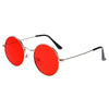 Chic Unisex Round Shape Sunglasses - Stylish Metal Frame, Premium Glass Lenses