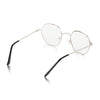 Unisex Clear Silver Round Sunglass