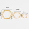 20Pcs Gold Silver Hollow Frame Bezel Charms Pendants Geometric Connectors for Jewelry Making Suppliers Diy Earings Accessories