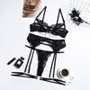 Lace Mesh Bra Underwear Adjustment T-back Suit