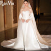 Ranmo 2025 New Customized Elegant Beaded Flower Evening Dress High Quality Stain Shawl Bridal Gown Bridal Gown vestidos de novia
