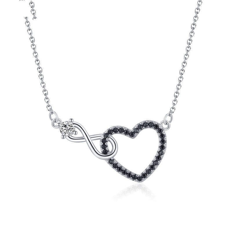 Creative Hollow Heart-shaped Zircon Necklace