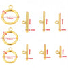 4 Sets Stainless Steel OT Clasp Toggle Clasps 18k Gold for Necklaces Connectors Bracelets Hooks DIY Jewelry Making Accessories