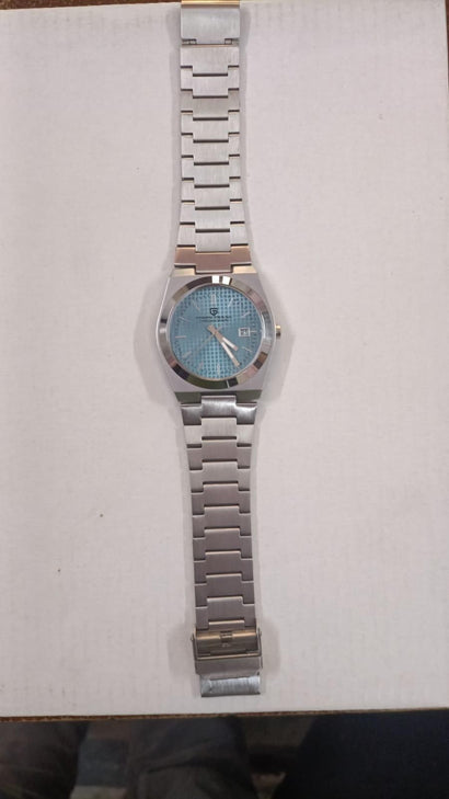 Limited Edition Analog Watch for Men - Round Stainless Steel Dial & Resin Strap