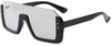 UV Protection Retro Square Sunglasses - Silver, Unisex Free Size