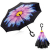 Double Layer Waterproof Umbrella with C-Shape Handle – Windproof & Foldable for Travel