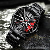 Stereoscopic Car Wheel Watch - Unique Alloy Steel Quartz Timepiece