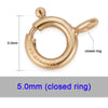 14K Gold Filled Spring Ring Clasps Hooks Bulk Wholesale Supplies for Bracelets Necklace Making Handmade Jewelry Findings
