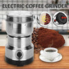 Electric Smash Machine - Multifunction Small Food Grinder, Portable Coffee Bean and Grain Grinder (Stainless Steel, Silver)