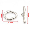 2 Sets Stainless Steel OT Clasp Heart Toggle Clasps Buckle Connector for Necklaces Bracelets Hook DIY Jewelry Making Accessories