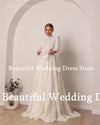 Allure Bridals Brautkleid Spitze Stehkragen Lange Ärmel A-Linie Bodenlang Brautkleid Vestidos de novia Arab Robes de mariée 