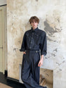 Three-dimensional Structure Metal Buckle Denim Shirt Ruoshuai High Sense Suit