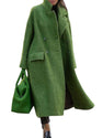 Long Woolen Coat Solid Color Temperament Commuting