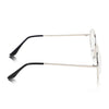 Unisex Clear Silver Round Sunglass
