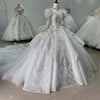 Hochzeitskleid Damen Long Sleeve Sweetheart Wedding Dress Keyhole Back Bow Beading Crystal Embroidery Ball Gown Bridal Dress
