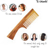 Oilanic Handmade Neem Wooden Dressing Handle Comb (7.5 inches) - Pack of 4 for Anti-Dandruff & Hair Growth